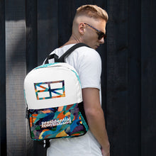 Load image into Gallery viewer, Indigo - White Moneyflauge Backpack