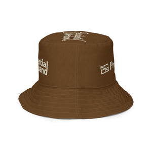 Brown/tan reversible bucket