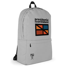 Load image into Gallery viewer, Presidential Contraband written logo flag backpack