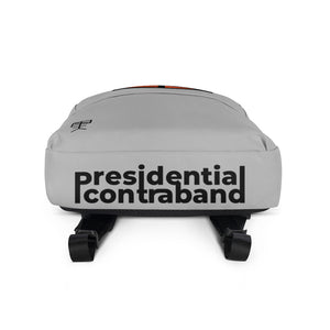 Presidential Contraband written logo flag backpack